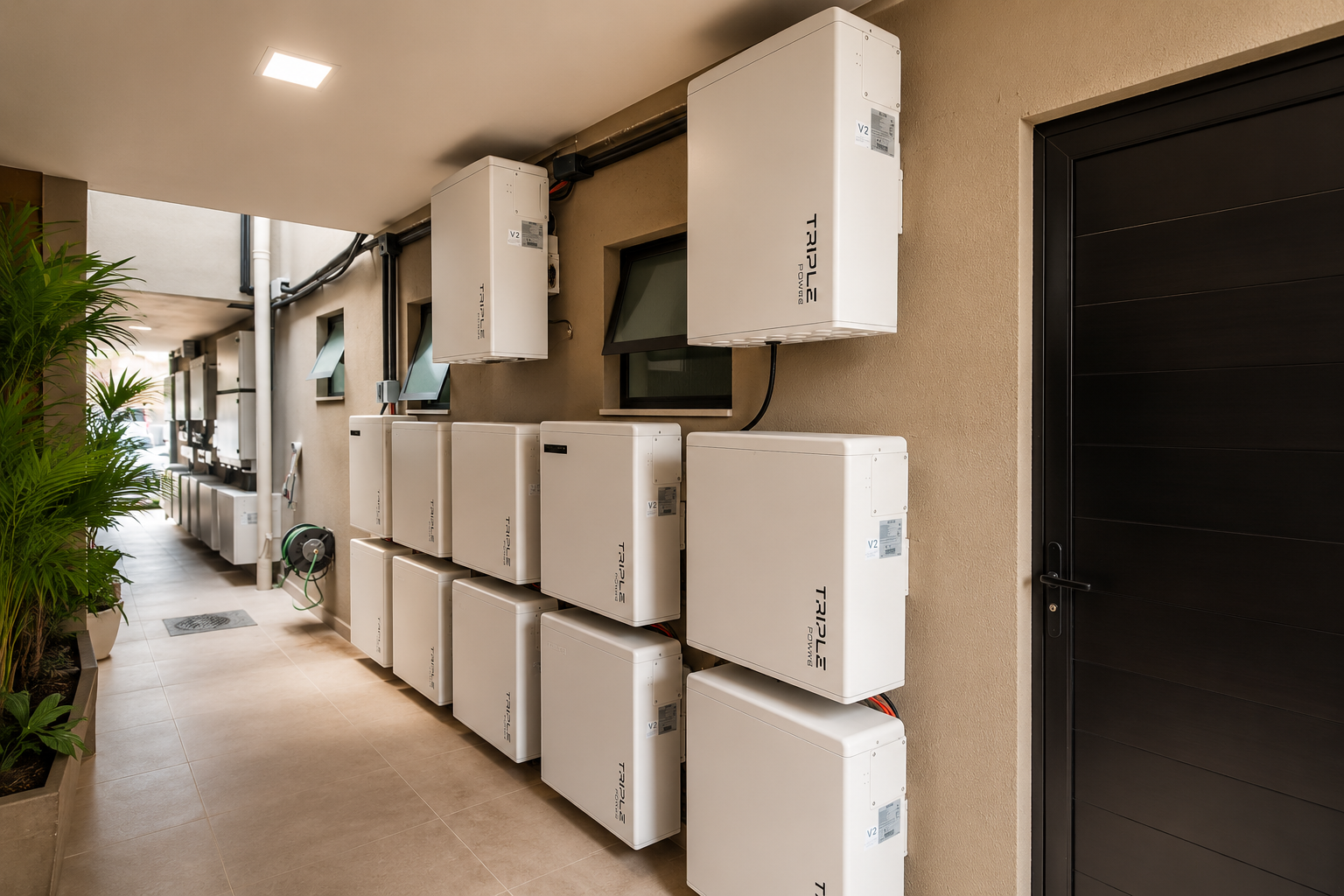 sistemas híbridos baterias em uma instalação residencial com energia solar