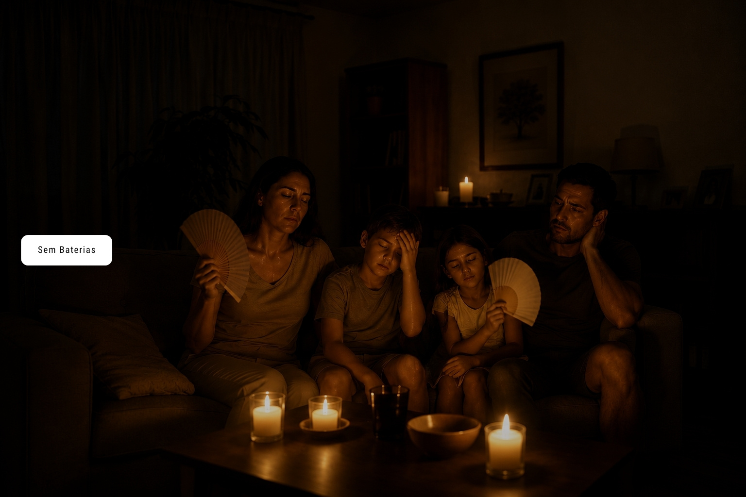 projetos-hibridos-residência-sem-bateria-e-energia-solar projetos híbridos família triste e sem luz em residência sem baterias e energia solar durante um apagão ou queda de luz