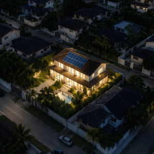 sistemas híbridos casa com luz durante apagão por ter sistema híbrido com energia solar