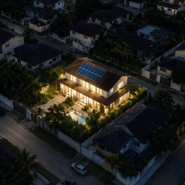 sistemas híbridos casa com luz durante apagão por ter sistema híbrido com energia solar